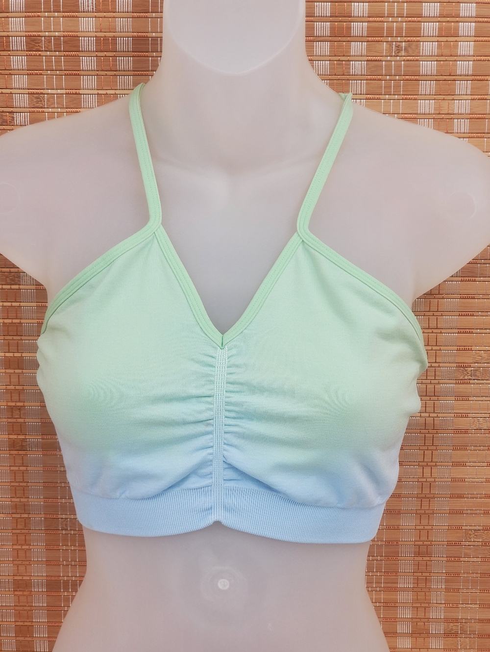 ​Buffbunny Collection Ombre Seamless Sports Bra Green Blue Size Medium